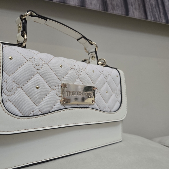 True Religion White Quilted Crossbody Bag - Picture 3 of 10